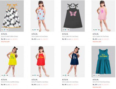 A.T.U.N.Girls Dress Starts ₹99