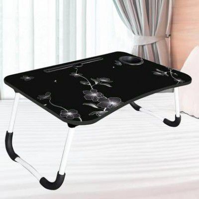 A V CREATION Foldable multipurpose Table Wood Portable Laptop Table (Finish Color - Black1, Pre Assembled)