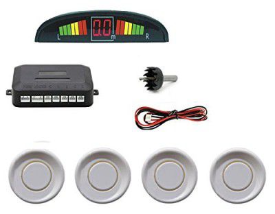 A2D Car Reverse Parking Sensor White with LED Display for Maruti Suzuki Swift Dzire Type 2