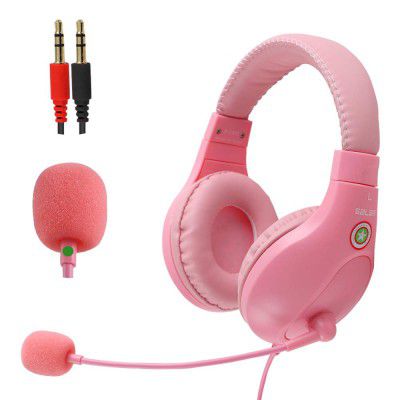A566E Computer Wired Headphone Student Lightweight Noise Cancelling Headset with Microphone for Online Study Education Test