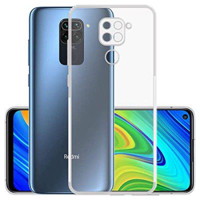 AA19 Ultra Clear Slim Transparent Shockproof Anti-Slip Grip Soft Back Cover Case with for Xiaomi Redmi Note 9