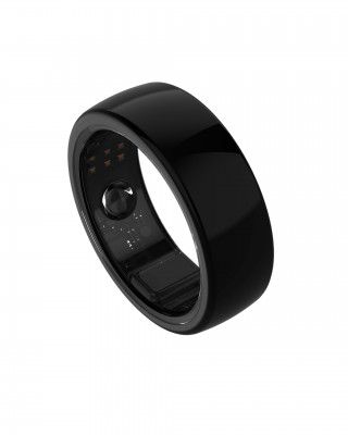 aabo Ring, Health & Fitness Tracker Smart Ring, Advanced Sleep Monitoring, Stress & Activity Tracking, Titanium, IP68 Waterproof (Wireless Charging, Deep Black, 12)