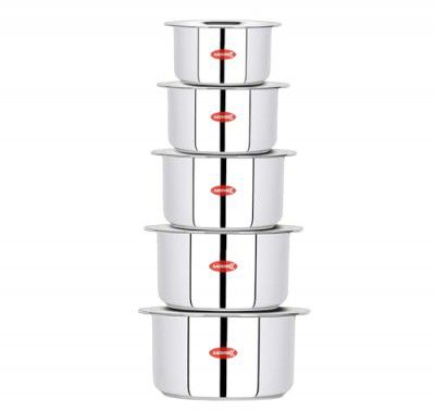 AADHIK Induction & Gas Stove Friendly Stainless Steel 5 Pcs