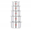 AADHIK Induction & Gas Stove Friendly Stainless Steel 5 Pcs...