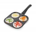 AADHIK Non-Stick Grill Pan Mini Pan Uttapam Tawa Aluminum Multi Snack Maker 4 Cavity, Pancake Maker (Black)...