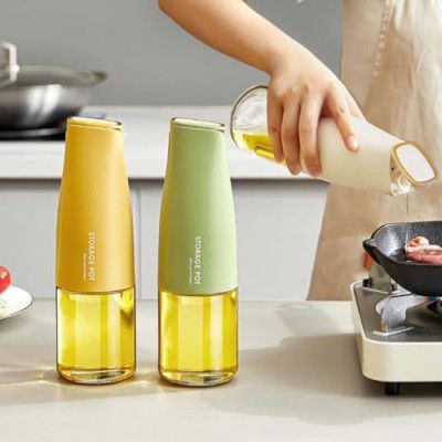 AADHIK Oil Dispenser Bottle - Oil and Vinegar Dispenser Bottle with Gravity Automatic Opening and Closing Bottle, Drip Free Spout Oil Dispenser Bottle (Multicolor)