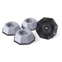 AADHIK Refrigerator Stand, Washing Machine Stand, Furniture Base Stand, Fridge Stands for Single Door and Double Door (Pack of 4) (Grey Hexagon)...