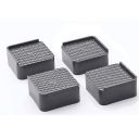 AADHIK Refrigerator Stand, Washing Machine Stand, Furniture Base Stand, Fridge Stands for Single Door and Double Door (Pack of 4) (Black Sqaure)...