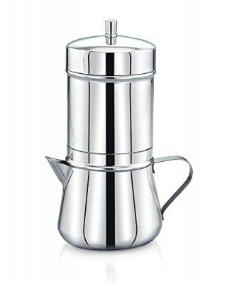 AADHIK Stainless Steel Premium Filter Coffee Maker | Tea Pot/Coffee Kettle | Drip Madras Coffee Maker (250 ml)