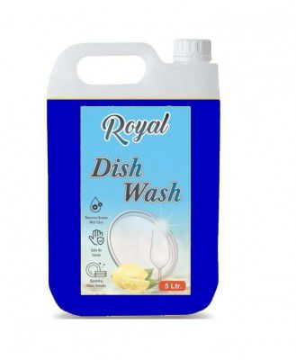 AADHIYA SALES Dishwash Liquid Gel Can Jar, With Fresh Fragrance, Leaves No Residue, Grease Cleaner For All Utensils, 5 Ltr (Blue)