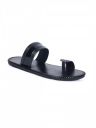 AADI Men's Black Comfortable Synthetic Leather Daily Use Casual Flip Flop & Slippers...