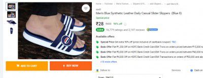 aadi  Mens Blue Synthetic Leather Daily Casual Slider Slippers  (Blue 8)