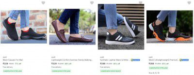 Aadi Men’s Casual Shoes upto 90% off starting From Rs.199