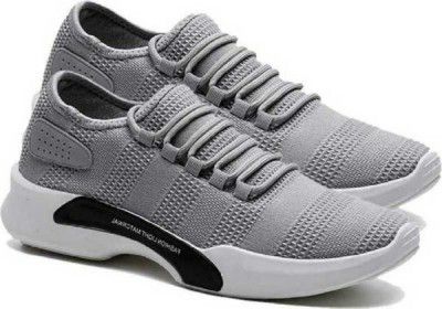 Aadi Mens Grey Mesh Running Sport Shoes