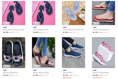 Myntra : Aadi Wome's Footwear Starts At ₹409 + 20% Off Upto ₹250 On Min Purchase Of ₹699