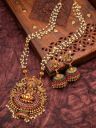 aadita Gold-Plated Gold-Toned Choker Necklace Jewellery Set...