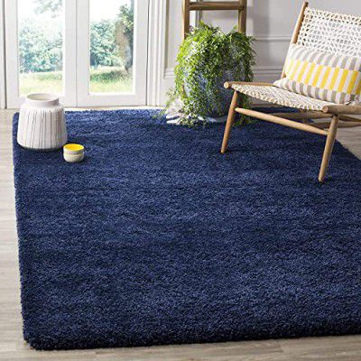 AaHo Decor Generic Soft Fluffy Shag Area Rugs for Living Room, Shaggy Floor Carpet for Bedroom, Girls Carpets Kids Home Decor Rugs,Cute Luxury Non-Slip (6 x 9 Feet, Navy Blue)