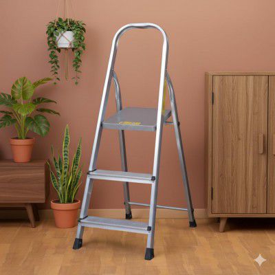 Aardwolf Quickfit Step Aluminium Ladder with Platform, 150 kg Load Capacity (3 Step)