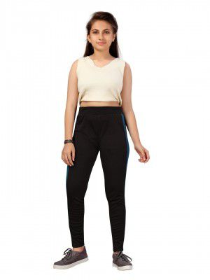 Aarika Black-Blue Color Girls Track Pant (TP-BBC-W-17-BLACK-BLUE-40)