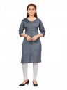 Aarika Girls Blue Colour Cotton Blend Kurti...