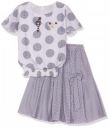 Aarika Girls Grey-White Printed Skirt top set (DR-1652-GREY-26)...