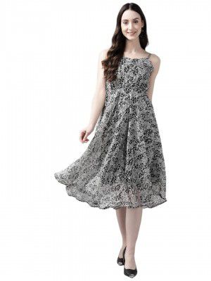 Aarika Women's Georgette Skater Knee-Length Dress