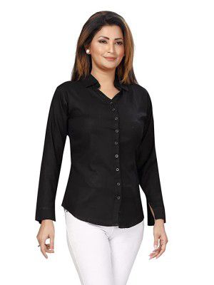 Aarika Womens Regular Shirt SH-W-2002_Black L