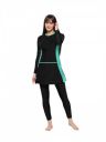 Aarika Womens Sports Wear Black Colour Solid Nylon Swim Suit...