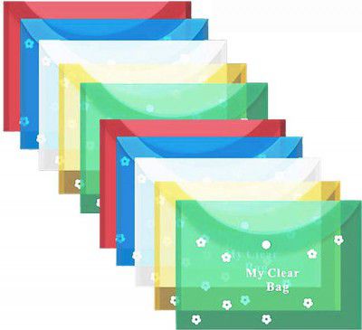 AARVI Plastic A4 Size (Set Of 10, Multicolor)