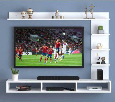 aashidecor Engineered Wood TV Entertainment Unit  (Finish Color - White, DIY(Do-It-Yourself))