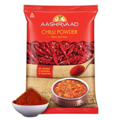 Aashirvaad Chilli Powder, 100g Pack, Red Hot Chilli Powder with No Added Flavours and Colours
