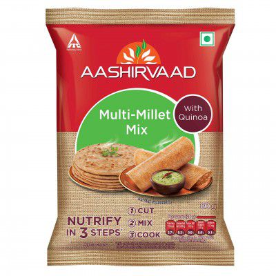 Aashirvaad Natures Super Foods Multi Millet Mix With Quinoa, 80 g (Display Carton single pack)