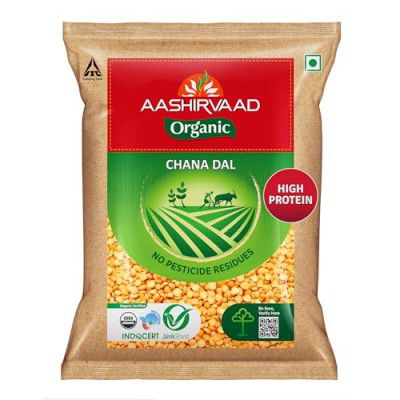 Aashirvaad Organic Chana Dal, 1 Kg, 100% Organic Chana Dal, Rich in Protein