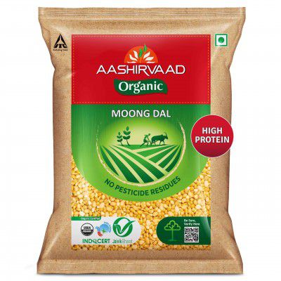 Aashirvaad Organic Moong Dal Split, 1 Kg