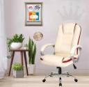 AASHRA ENTERPRISES E.A Glostor High Back Leatherette Ergonomic with Color Options, Back & Arm Rest Leatherette Office Executive Chair  (White, Optional Installation Available)...