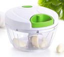 Aashvi ENTERPRISED Classic String Vegetable Chopper with 3 Sharp Stainless Steel Blade, Anti Slip Silicone, Compact, White...