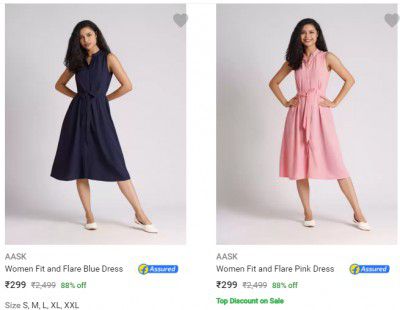 Aask Womens Dresses Starting @299 | Upto 88% Off