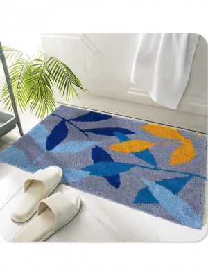 AAZEEM Bath Mat for Bathroom Entrance Soft Door Mat| Doormat for Home 40 x 60 cm(Light Blue)