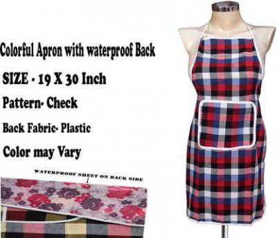 AAZEEM Cotton Home Use Apron - Free Size  (Multicolor, Single Piece)