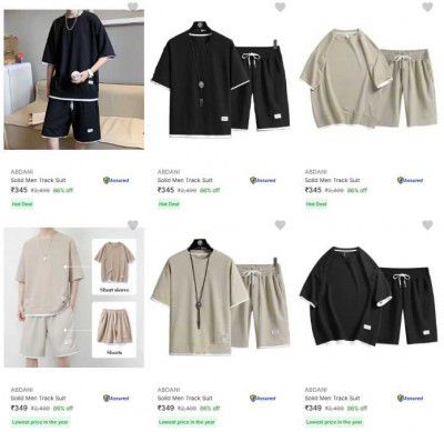 Flipkart : Upto 86% OFF - Abdani Mens Tracksuits