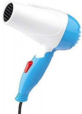 abhi Hair Dryer with 2 Hair Dryer (1000 W, White, Blue)