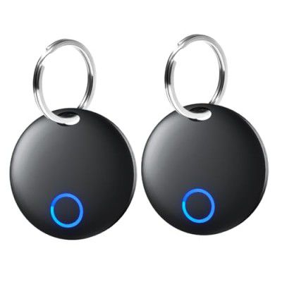ABHJATA Key Finder, Smart Bluetooth Tracker for Keys  Support for Android,2 Pack-Black