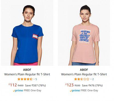 ABOF Women's T-shirt 80% Off