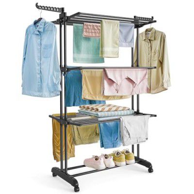 ABOUT SPACE 3 Tier Foldable Cloth Drying Stand