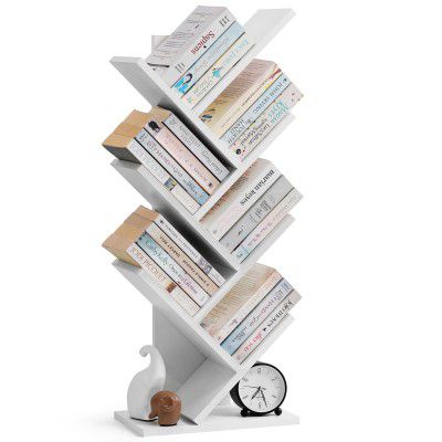 ABOUT SPACE Book Shelf for Home - 7 Tier Tree Shaped Book Rack for Study Room DIY Wooden 