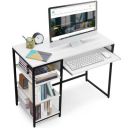 ABOUT SPACE Computer Table with 3 Tier Bottom Storage & Keyboard Tray...