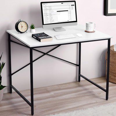 ABOUT SPACE Office Table - Study Table (White -L 91 x B 60.5 x H 75cm)- Engineer Wood - Matte
