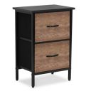 ABOUT SPACE Side Table for Bedroom with 2 Fabric Foldable Drawers for Living Room...