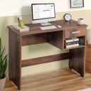 ABOUT SPACE Study Table with Drawer & Bottom Storage - (Walnut -L 90 x B 40 x H 75cm)...