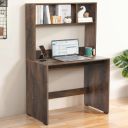 ABOUT SPACE Study Table with Hutch -(Walnut - L 80 x B 45 x H 150 cm)...
